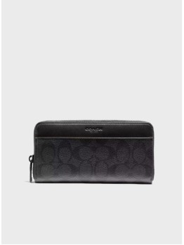 Мужской кошелек Coach Accordion In Signature Canvas Black