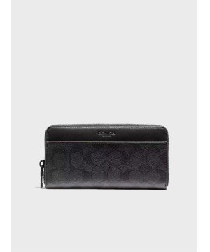 Мужской кошелек Coach Accordion In Signature Canvas Black