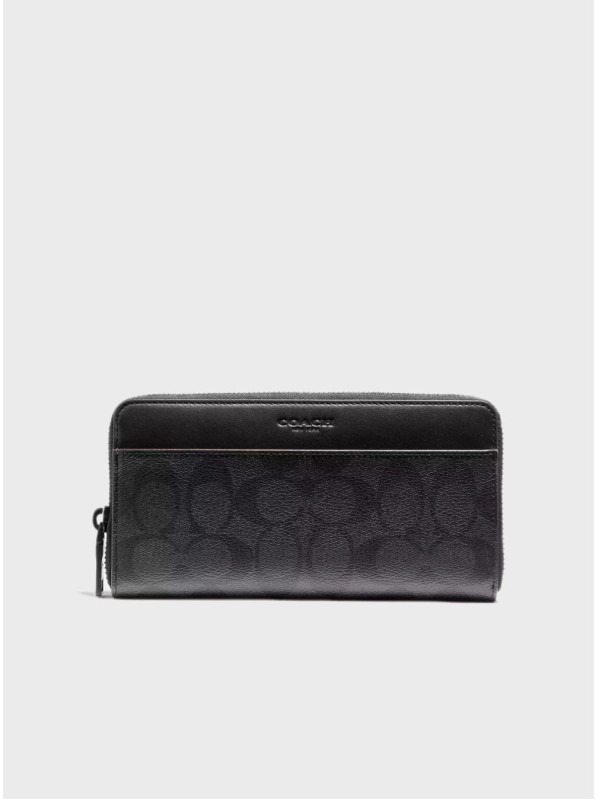 Чоловічий гаманець Coach Accordion In Signature Canvas Black