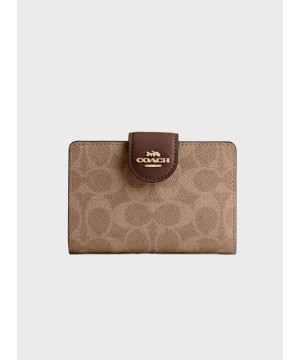 Гаманець Coach Medium Corner Zip In Signature Canvas Brown