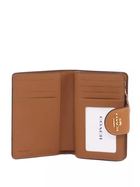Жіночий гаманець Coach Medium Corner Zip Wallet In Signature Canvas Light Brown
