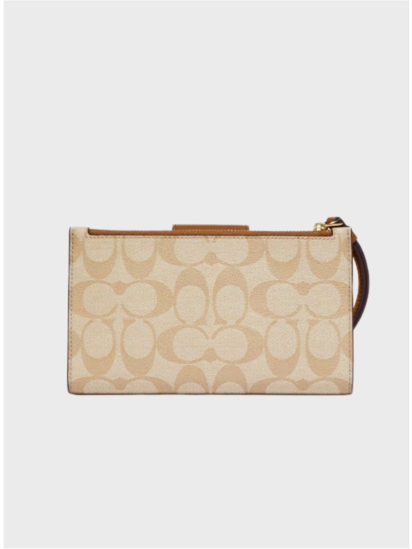 Женский кошелёк Coach Phone In Colorblock Signature Canvas Beige