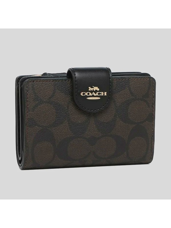 Жіночий гаманець Coach Medium Corner Zip Wallet In Signature Canvas