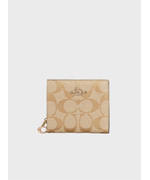 Кошелёк Coac Snap Wallet In Signature Canvas Gold/Beige