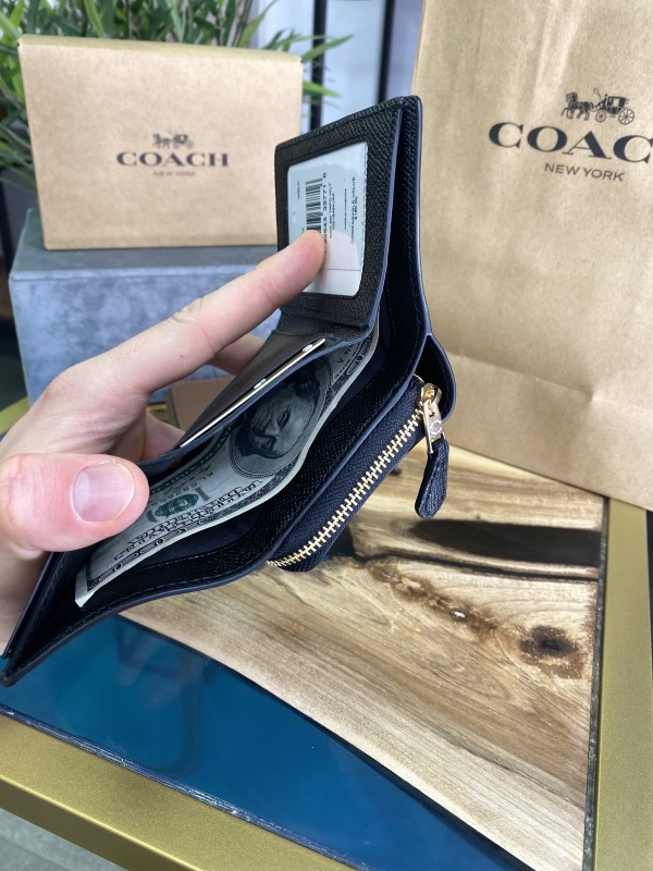 Гаманець Coach Signature Black Leather