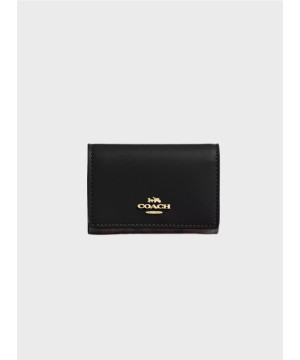 Женский кошелек Coach Micro In Signature Canvas Black/Brown