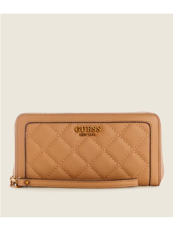 Кошелек Guess Abey Large Zip-Around Wallet Beige