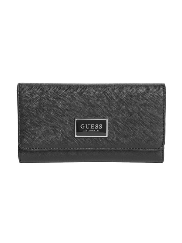 Кошелек GUESS Abree Saffiano Slim Wallet Black