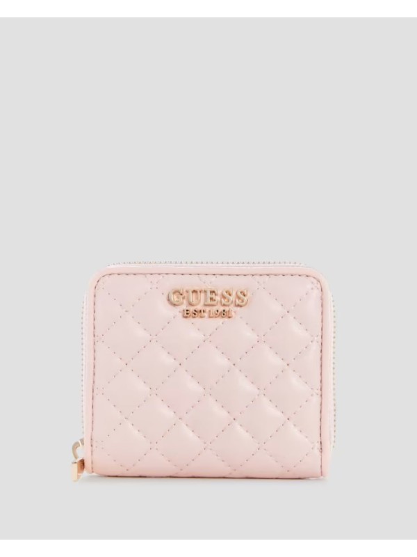 Гаманець Guess Adam Quilted Small Zip-Around Wallet Pale Rose