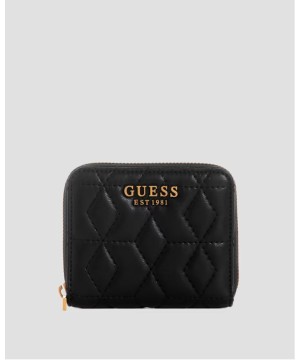 Гаманець GUESS Elenia Quilted Small Zip-Around Wallet Black