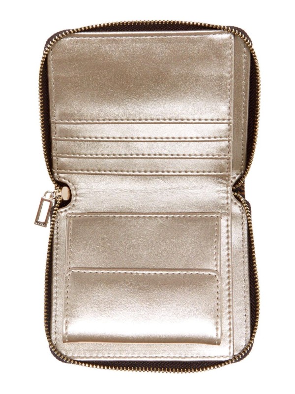 Кошелек GUESS Helaina Small Zip Around Wallet Almond