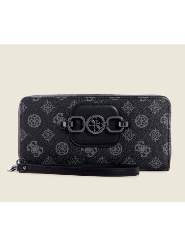 Кошелек GUESS Hensely Zip-Around Wallet Black Logo