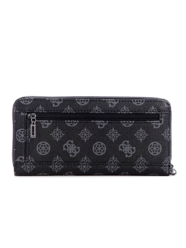 Кошелек GUESS Hensely Zip-Around Wallet Black Logo