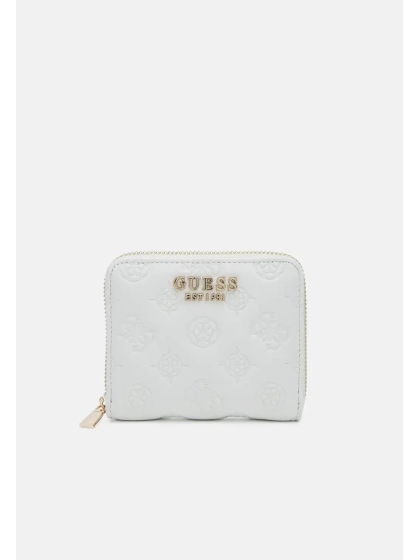 Кошелек GUESS La Feme Quilted Small Zip-Around Wallet White