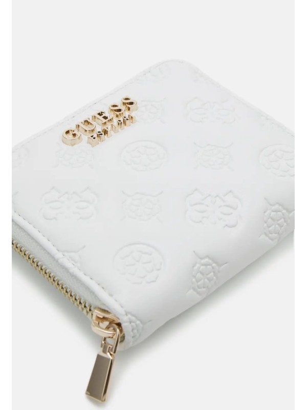 Кошелек GUESS La Feme Quilted Small Zip-Around Wallet White