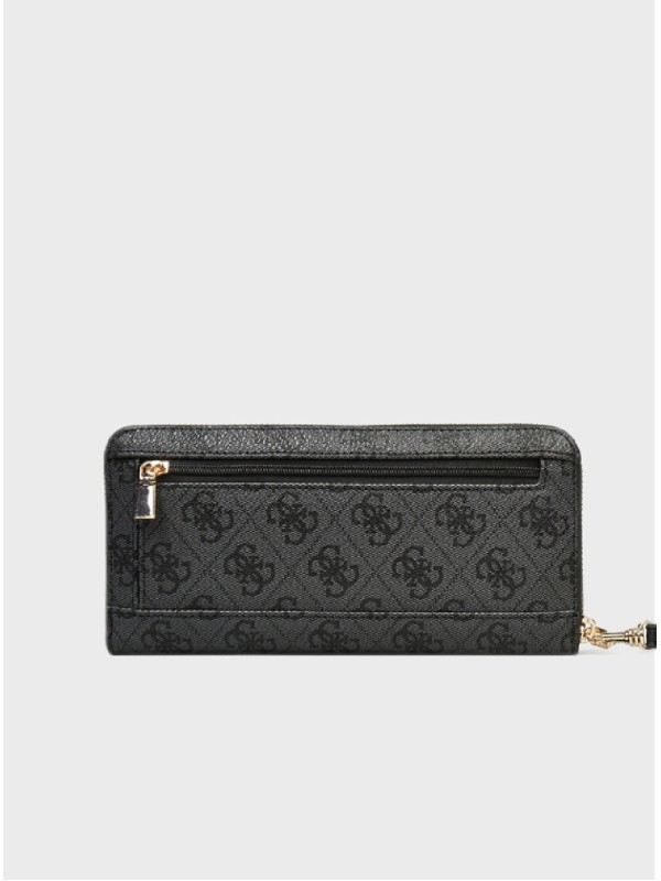 Кошелек Guess Laurel Large Zip-Around Wallet Black Logo