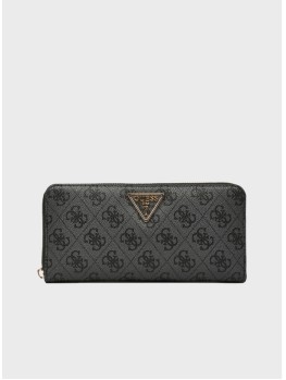 Кошелек Guess Laurel Large Zip-Around Wallet Black Logo