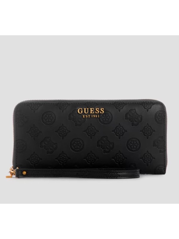 Кошелек Guess Laurel Large Zip-Around Wallet Black Logo