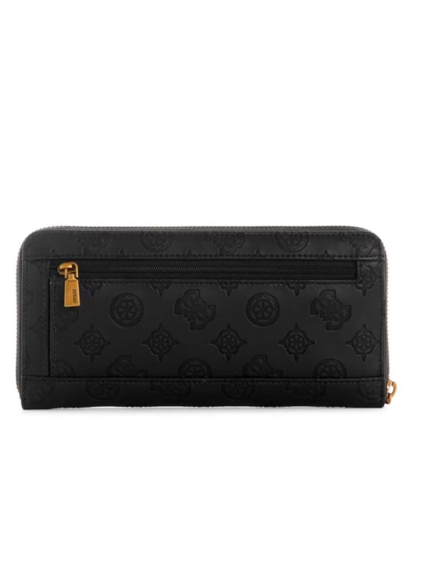 Гаманець Guess Laurel Large Zip-Around Wallet Black Logo