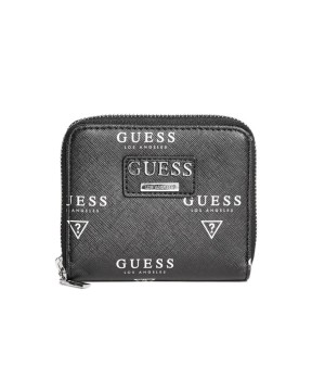 Кошелек GUESS Meade Logo Zip Wallet Black