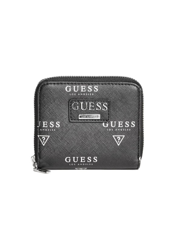 Кошелек GUESS Meade Logo Zip Wallet Black