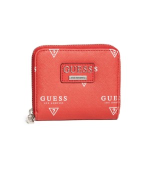 Кошелек GUESS Meade Logo Zip Wallet Red