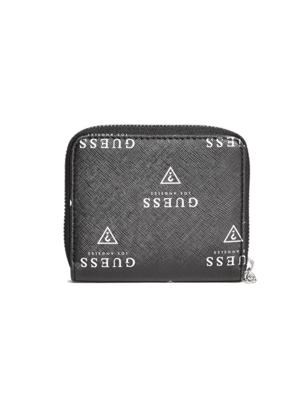 Кошелек GUESS Meade Logo Zip Wallet Black