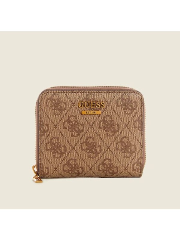 Кошелек Guess Ginevra Logo Small Zip-Around Wallet Brown