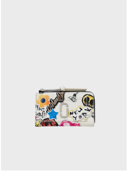 Гаманець Marc Jacobs Sticker Utility Snapshot Top Zip Multi White