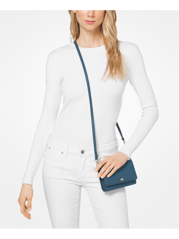 Кошелек Michael Kors Pebble Leather Phone Crossbody Wallet Blue