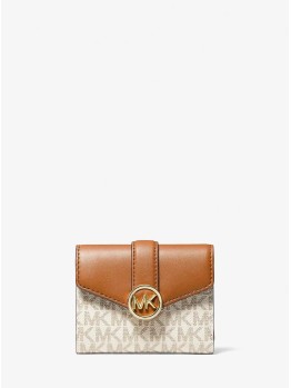 Michael Kors Carmen Small wallet Vanilla logo