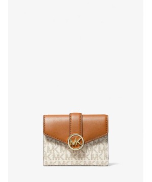 Michael Kors Carmen Small wallet Vanilla logo