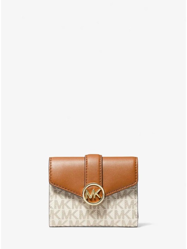 Michael Kors Carmen Small wallet Vanilla logo