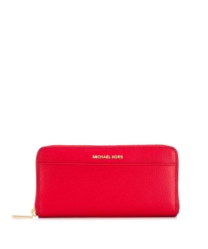 Michael Kors Saffiano Leather Continental Wallet Red