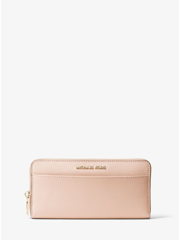 Michael Kors Saffiano Leather Continental Wallet Soft pink