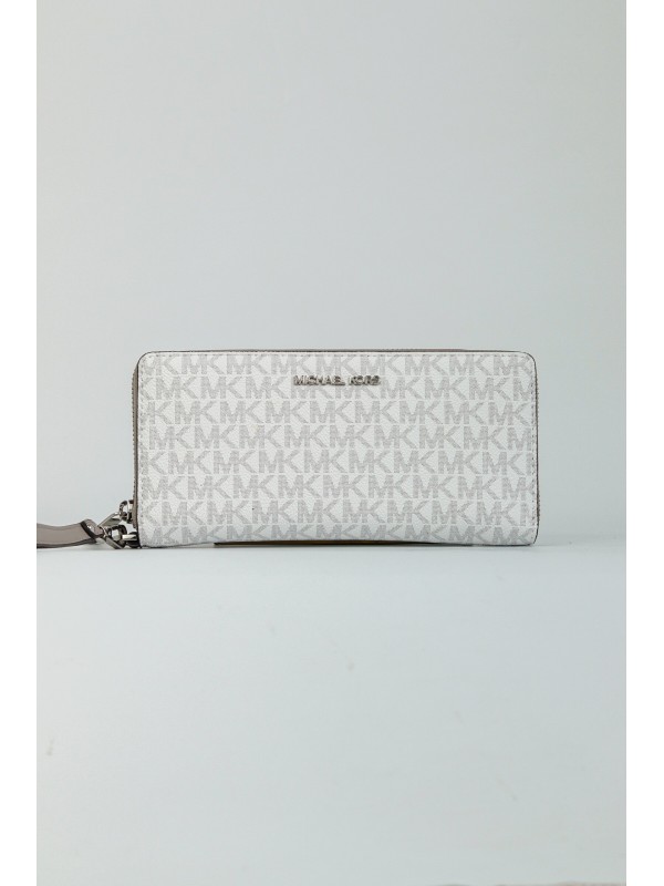 Кошелек Michael Kors MK Continental wallet white logo