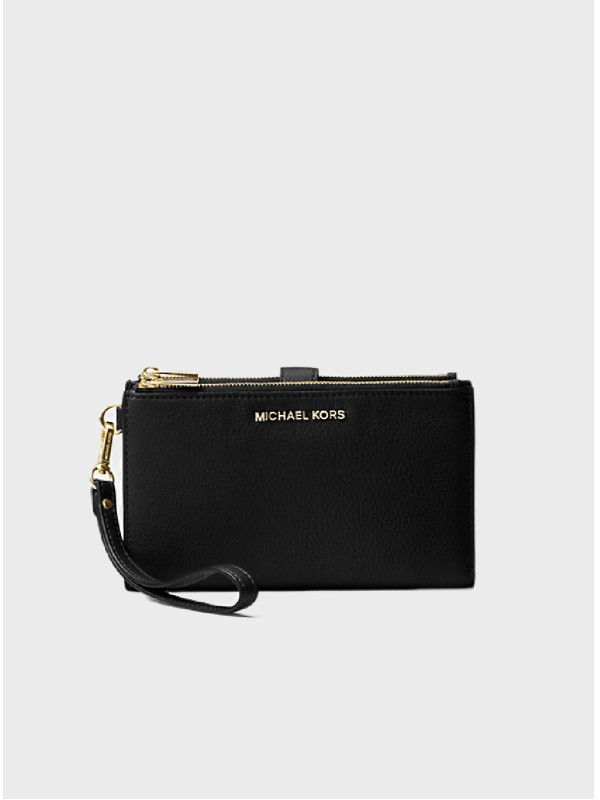 Кошелек Michael Kors Jet Set Double Zip Black/Gold