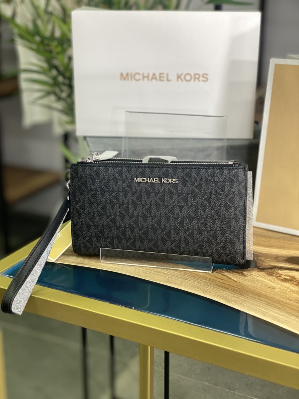 Michael Kors Jet Set Double Zip Black Logo