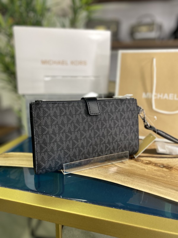 Michael Kors Jet Set Double Zip Black Logo