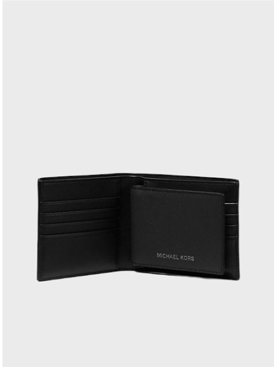 Мужской кошелек Michael Kors Harrison Saffiano Leather Billfold with Passcase Black