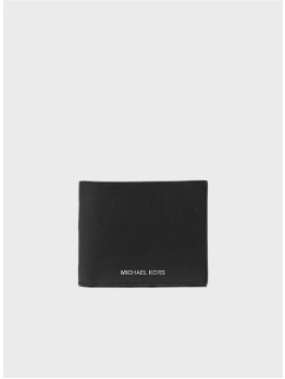 Мужской кошелек Michael Kors Harrison Saffiano Leather Billfold with Passcase Black