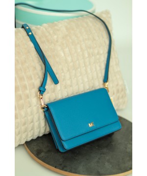 Кошелек Michael Kors Pebble Leather Phone Crossbody Wallet Blue