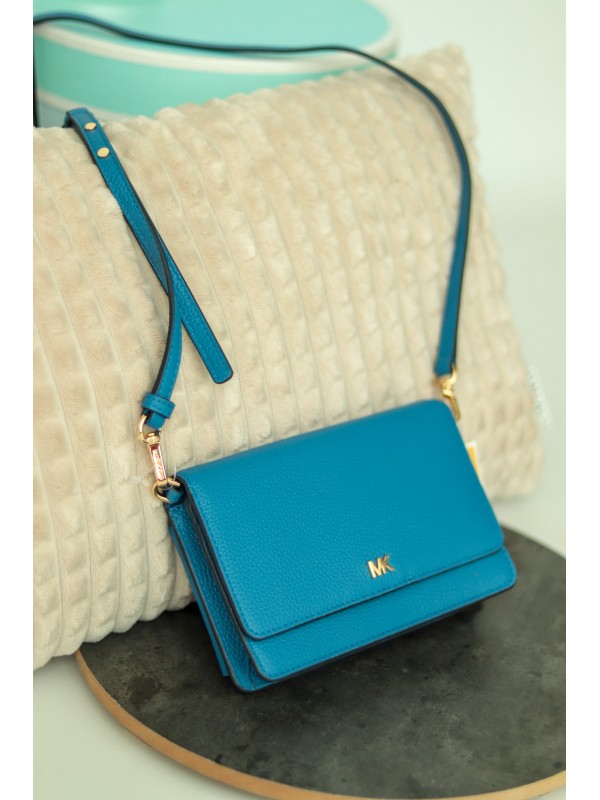 Кошелек Michael Kors Pebble Leather Phone Crossbody Wallet Blue