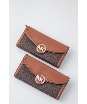 Кошелек Michael Kors Jet Set Fulton Large Flap Continental Wallet Brown