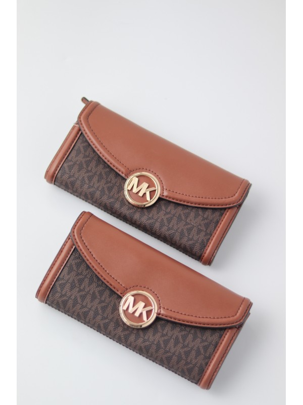 Кошелек Michael Kors Jet Set Fulton Large Flap Continental Wallet Brown