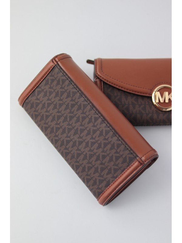 Кошелек Michael Kors Jet Set Fulton Large Flap Continental Wallet Brown