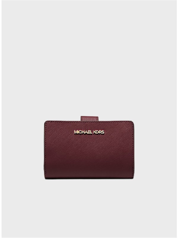 Гаманець Michael Kors Jet Set Travel Bifold Leather Oxblood