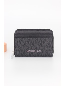 Michael Kors Small  jet set card wallet black logo