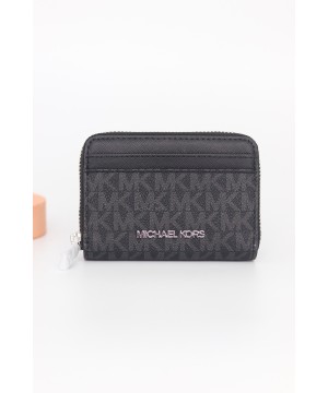 Michael Kors Small  jet set card wallet black logo