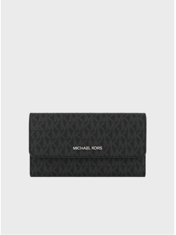 Кошелек Michael Kors Jet Set Travel Large Trifold Black Logo